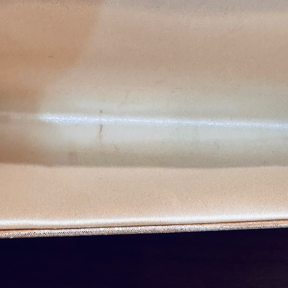 🌟HP🌟VTG Elegant Soft Gold Metallic Snap Clutch Evening Bag - Picture 8 of 10